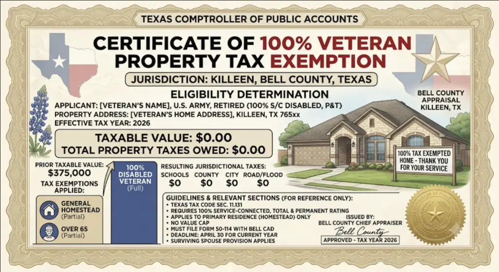 disabled veteran property tax exemption